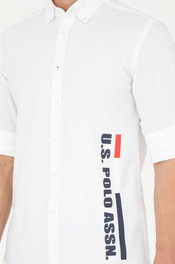 Мужская белая рубашка с длинным рукавом - U.s. polo assn фото 13
