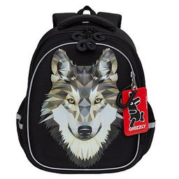 RAz-087-3 new Рюкзак школьный с картхолдером на держателе - Grizzly фото 3