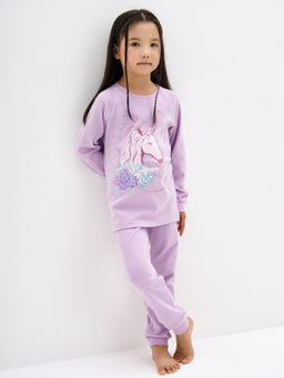 Сиреневая пижама для девочки с единорогом - Kogankids фото 7