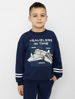 CRB wear/CSKB 90161-41-353 Комплект для мальчика (джемпер, брюки),темно-синий/Ex.Cherubino  фото 3