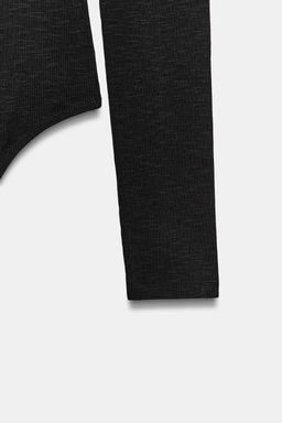 RIBBED LONG SLEEVE BODYSUIT - Zara фото 6