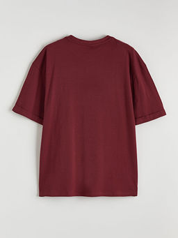 Bisiklet Yaka Bask?l? K?z ?ocuk Ti??rt