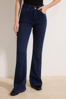 Siyah Yuksek Bel Flare Yumusak Ekstra Esneyen Orme Kot/Jeans TWOSS26JE00091 - Trendyolmilla фото 12