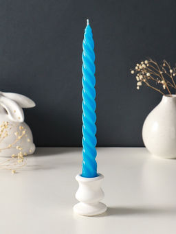 Набор свечей витых, 2.3×24.5 см, 5 ч, 50 г, 4 шт., синий