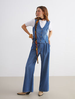 Wideleg Kad?n Jean Pantolon