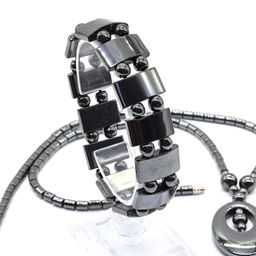 Браслет из гематита сегмент 17*10мм, шарик 6мм - Радуга камня фото 2