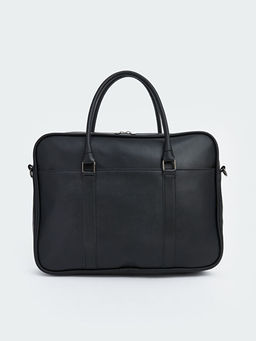 Deri G?r?n?ml? Erkek Laptop ?antas?