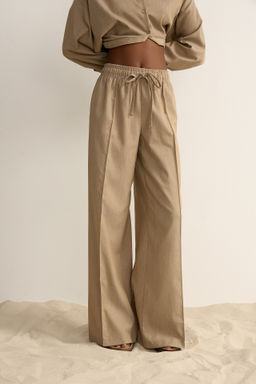 Брюки на кулиске с эффектом меланж - Mollis фото 5