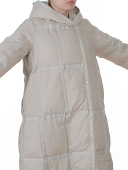 3065 LT. BEIGE Пальто пуховое зимнее женское (утиный пух) - Fashion фото 2
