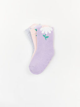 ?i?ekli K?z Bebek Soket ?orap 3l? - Waikiki фото 6