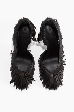 Salones destalonados de piel con flecos - H&m фото 9