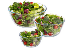 Набор 3 салатников 800 мл, 1,6 л, 2,7 л Crystal glass, стекло - Elan gallery фото 5