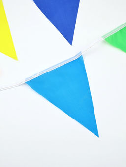 Гирлянда на ленте текстильная «Цветные флажки», 10 м