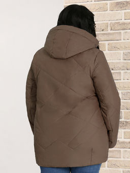 Куртка с капюшоном весенняя плюс сайз