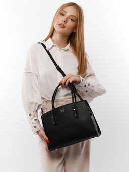 LACCOMA сумка WJ7249-черный эко кожа хлопок фото 3