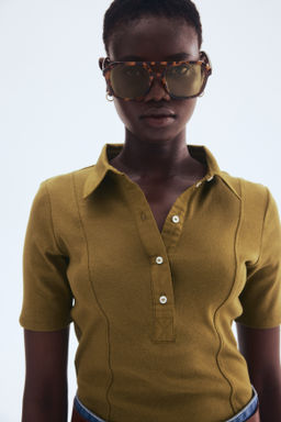 Top con cuello camisero - H&m фото 3