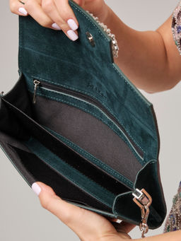 Замшевый клатч Deboro 31016 форест