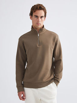 Dik Yaka Erkek Sweatshirt