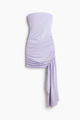 Vestido bandeau con panel drapeado