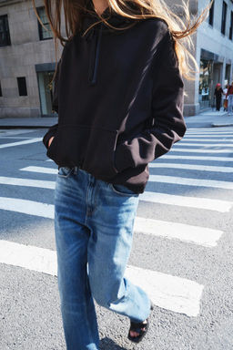 ZW COLLECTION STRAIGHT-LEG MID-RISE JEANS - Zara фото 3