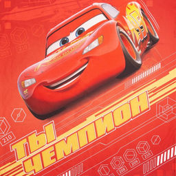 Постельное бельё 1.5 сп Тачки 143х215 см, 150х214 см, 50х70 1 шт, поплин 125 г/м2 - Disney фото 3