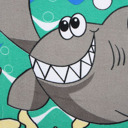 Полотенце-пончо детское махровое Крошка Я Акулы 60*120см, 100% пэ, микрофибра  фото 2