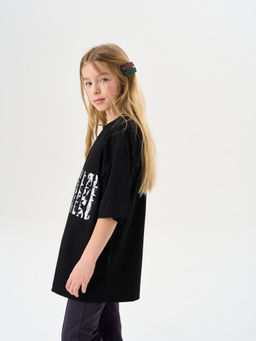 Футболка оверсайз Уголь с принтом 7+ - Bungly фото 5