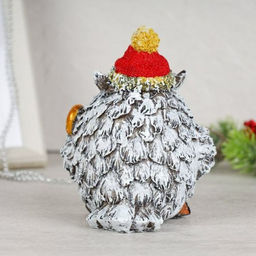 А Фигурка Сова новогодняя 12x13x15 см / CW421-4 /уп 48/Сова символ мудрости и проницательности - Галеонтрейд фото 3