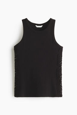 Top de canal? con inserci?n de encaje - H&m фото 3