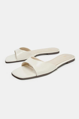 FLAT LEATHER SANDALS - Zara фото 5