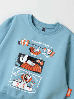 Свитшот Бодо Бородо Аква облегченный - Bungly фото 4