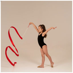 Лента гимнастическая с палочкой Grace Dance, 4 м, цвет фуксия  фото 4