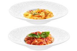 Набор 2 тарелок круглых глубоких 25*25*5,5 см 300 мл Веточки-цветочки