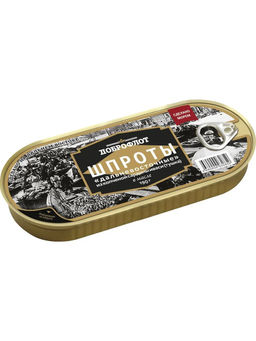 Шпроты копченые Дальневосточные в масле (из иваси) 190г  "ДОБРОФЛОТ", , шт