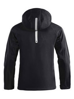 Ветровка спортивная мужская с капюшоном softshell черного цвета 9563Ch - Mtforce фото 20