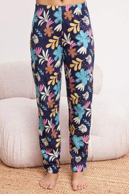 Trendyolmilla Pembe %100 Pamuklu Cicekli Sloganl? Orme Pijama Tak?m? THMSS25PT00378 фото 11
