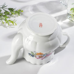 Чайник заварочный Добрушский завод «Букет цветов», 800 мл, фарфор, белый