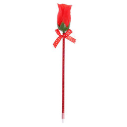 Цена за 12 шт. Ручка-прикол Calligrata Роза, синий стержень, шариковая, МИКС