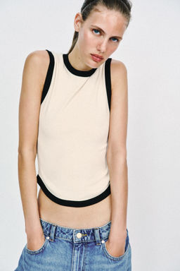 CAMISETA VIVOS CONTRASTE / Blanco roto - Zara фото 2