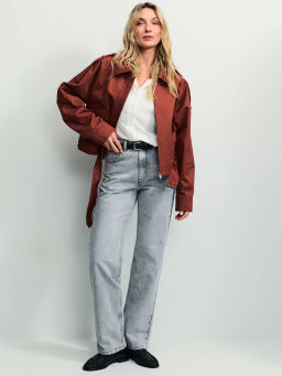 Джинсы straight с высокой посадкой / Zarina