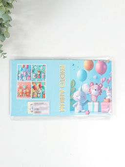 Фотоальбом на 100 фото 10х15 см "Зверята на дне рождении" 4,5х12,5х16,5 см