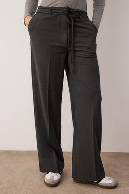 Antrasit Bagc?k Detayl? Dusuk Bel Wide Leg/Genis Paca Pantolon TWOAW26PL00008