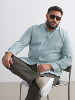 Regular Fit Uzun Kollu Gabardin Erkek G?mlek