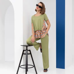 Брючный комплект
 Дневник моих путешествий (2 в 1, оливка) - Charutti фото 2