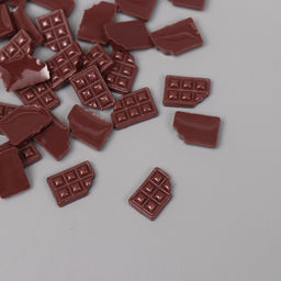 Декор для творчества акрил «Плитка шоколада», набор 60 шт., 1.2×0.7 см