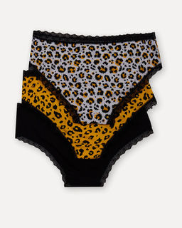 Комплект из трех трусов с кружевной отделкой - Deseo фото 2