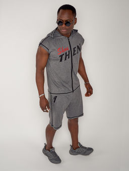 Спортивный костюм летний мужской серого цвета 2264Sr - FUYOUKAI фото 10