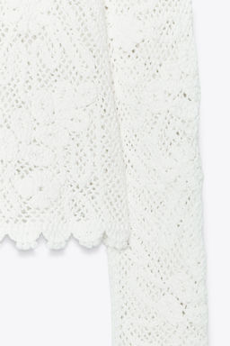EMBROIDERED LACE TOP - Zara фото 7