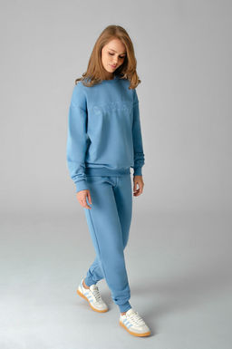 Арт. 2520/3  Костюм с брюками женский 44-52 (5 шт) Цвет:верх-голубой,низ-голубой