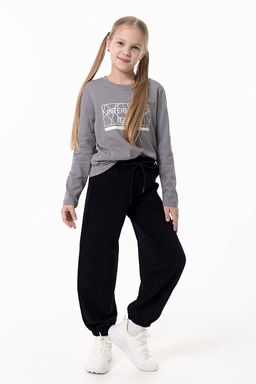 Брюки джоггеры из футера М225114а черный - Елена фото 5